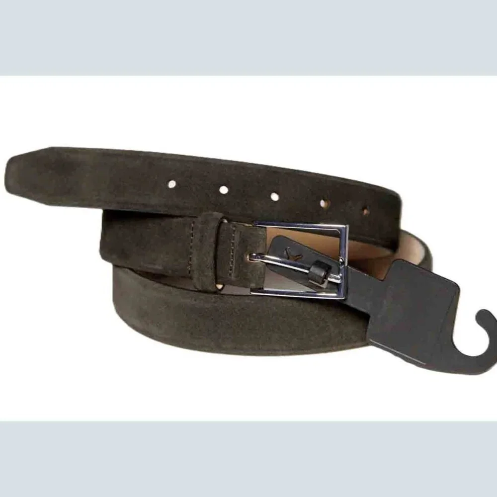 British Belt Company Leather Suede Belt Made in England Brown Men's Size 38